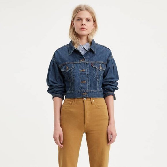 Levi's Trucker Jacket Pleated Sleeve Princess Di LAST ONE! - Picture 5 of 10